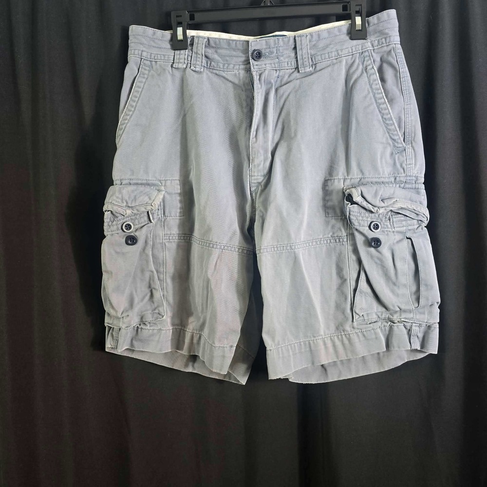 Polo Ralph Lauren Mens 33 Classic Polo Chino Cargo Shorts Blue Gray Cotton Twill